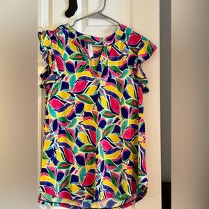 Dear Scarlett Multicolor Flutter Sleeve Top